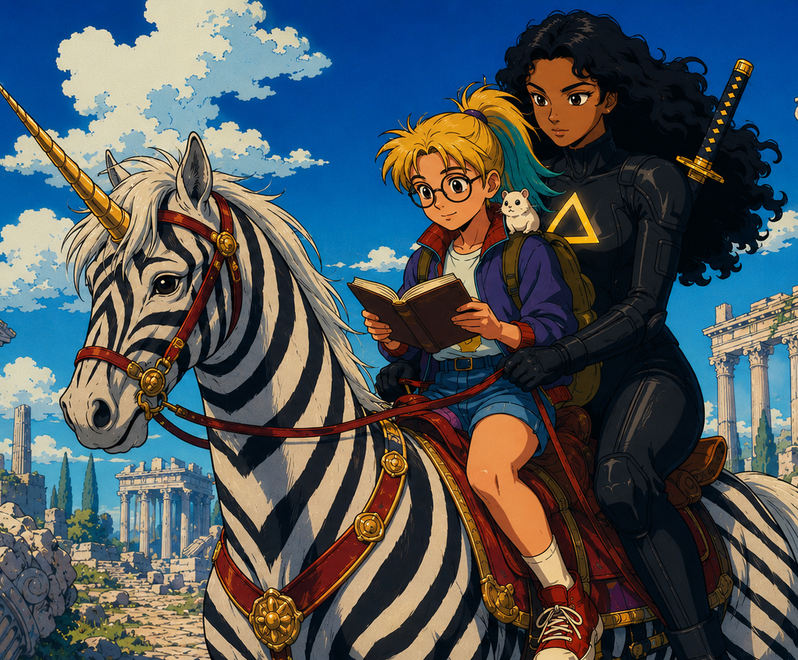 Anime style sequence in the ancient ruins
